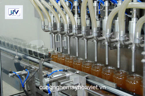 thiết bị chiết rót mật ong định lượng do Hoa Việt phân phối