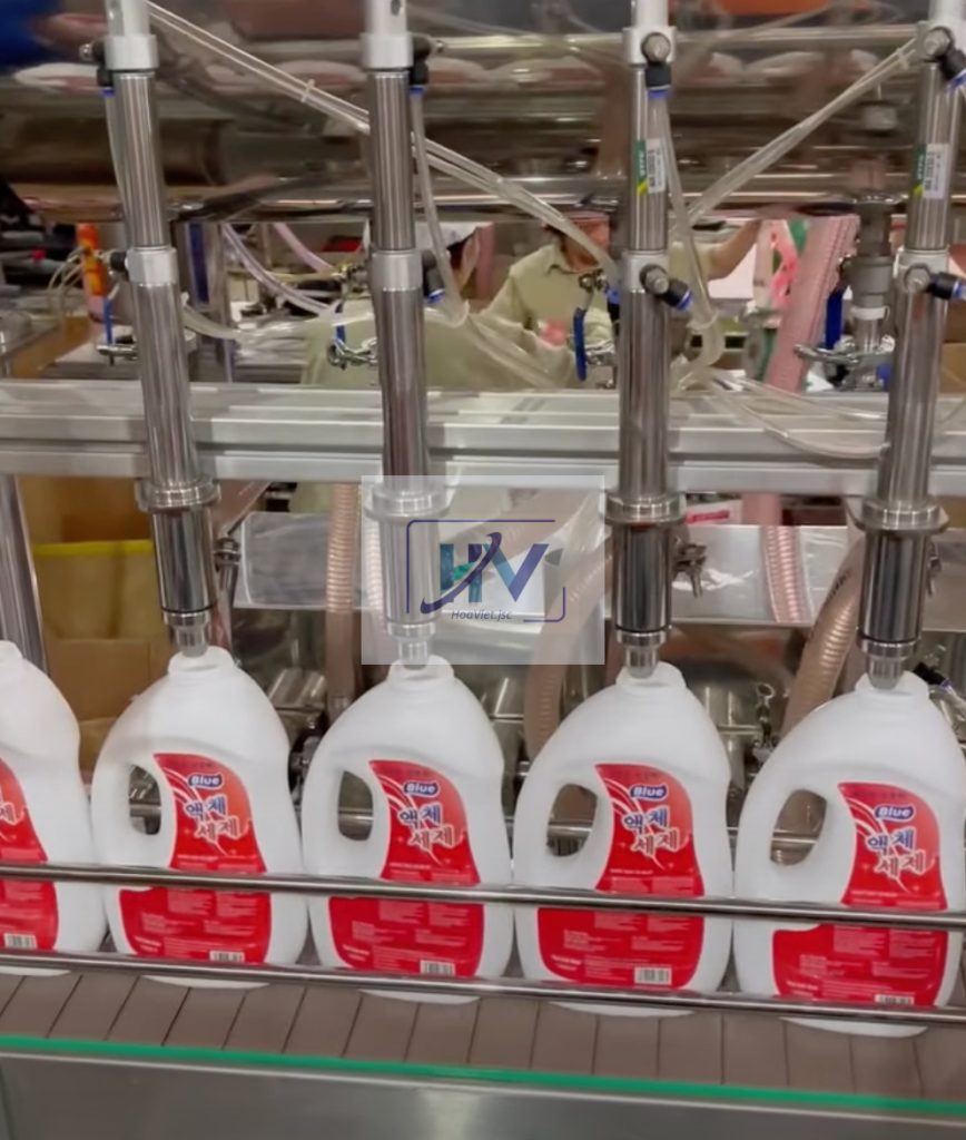 máy chiết rót máy giặt tự động 4 vòi