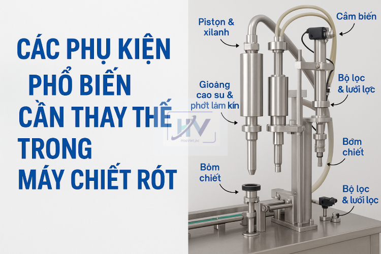 quy trình thay thế phụ kiện máy chiết rót