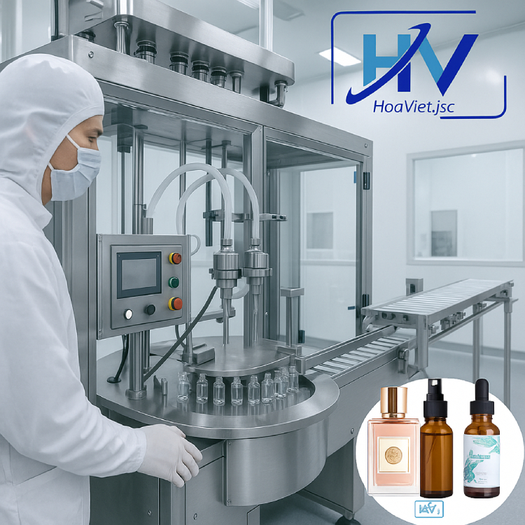 Máy chiết rót mỹ phẩm tự động đạt chuẩn GMP