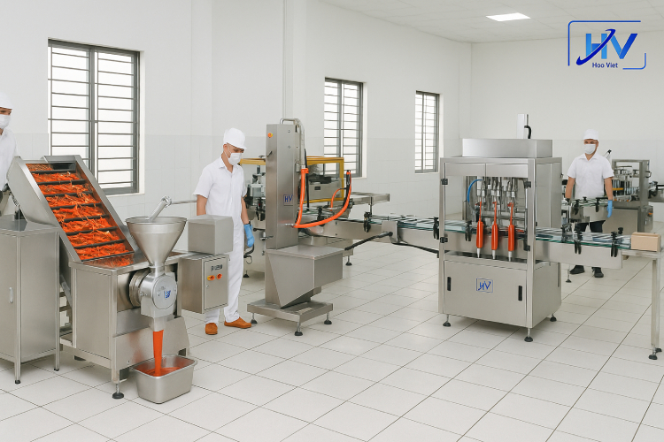 lợi ích khi sử dụng dây chuyền sản xuất tương ót của Hoa Việt